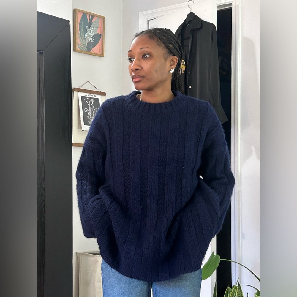 Ribbed chunky sweater